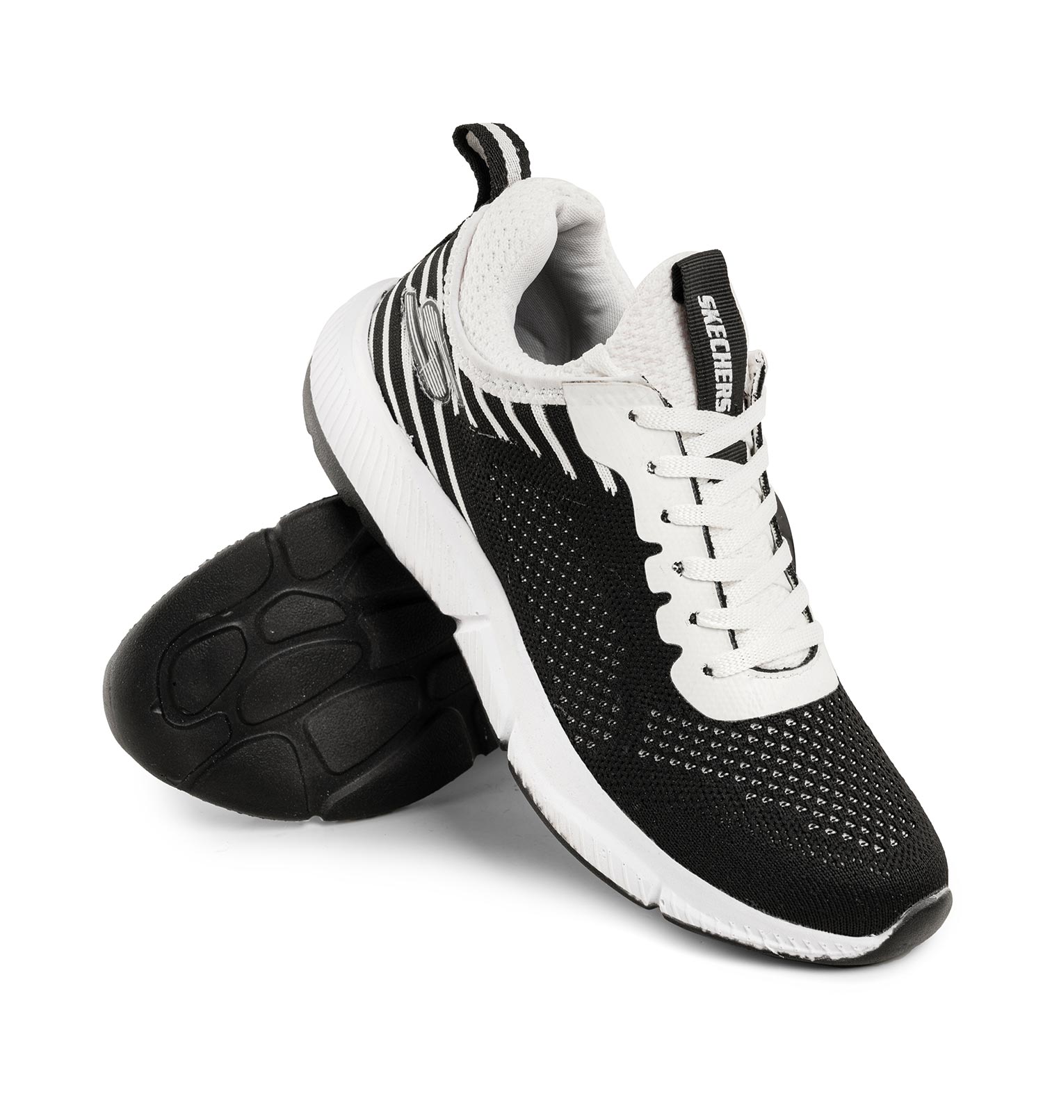 کفش اسپرت Skechers مردانه مشکی سفید بندی مدل 41435