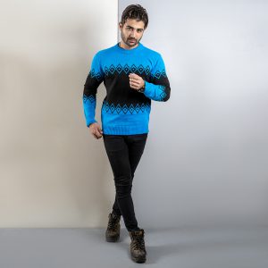 پلیور مردانه آبی مشکی T مدل roter
