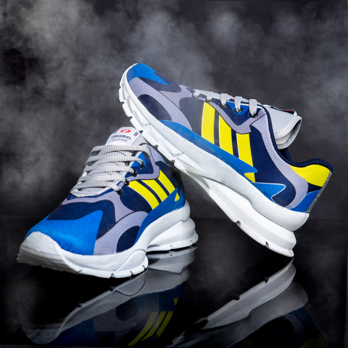 کفش ورزشی Adidas مردانه زرد آبی مدل Tacha