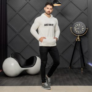 هودی just do itمردانه سفید مدل Taha