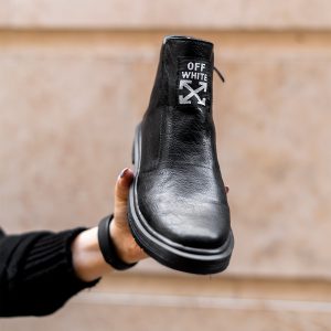 نیم بوت off white زنانه مشکی مدل Nili