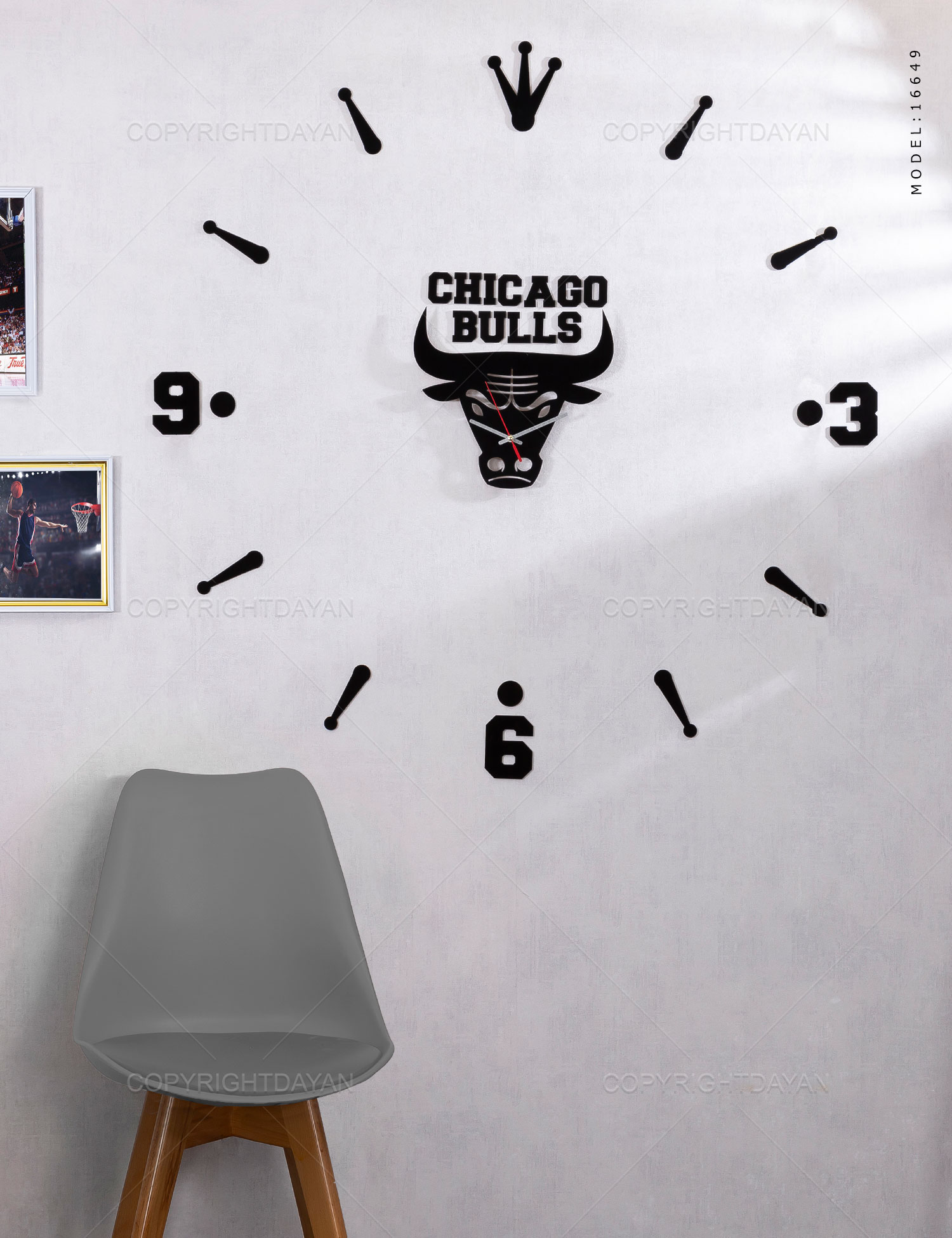 ساعت دیواری Chicago Bulls مدل 16649
