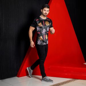 تیشرت مخملی Versaceمردانه مدل Kami