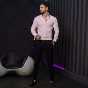 پیراهن مردانه صورتی مدل VQ