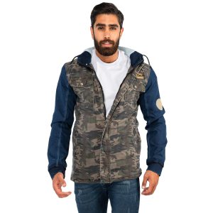 کاپشن کتان مردانه چریکی Alma مدل 38899