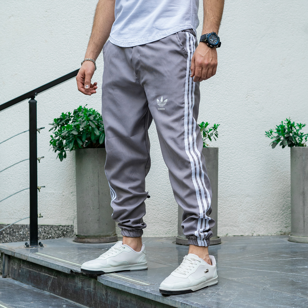 شلوار اسلش Adidas مردانه طوسی مدل NEMO