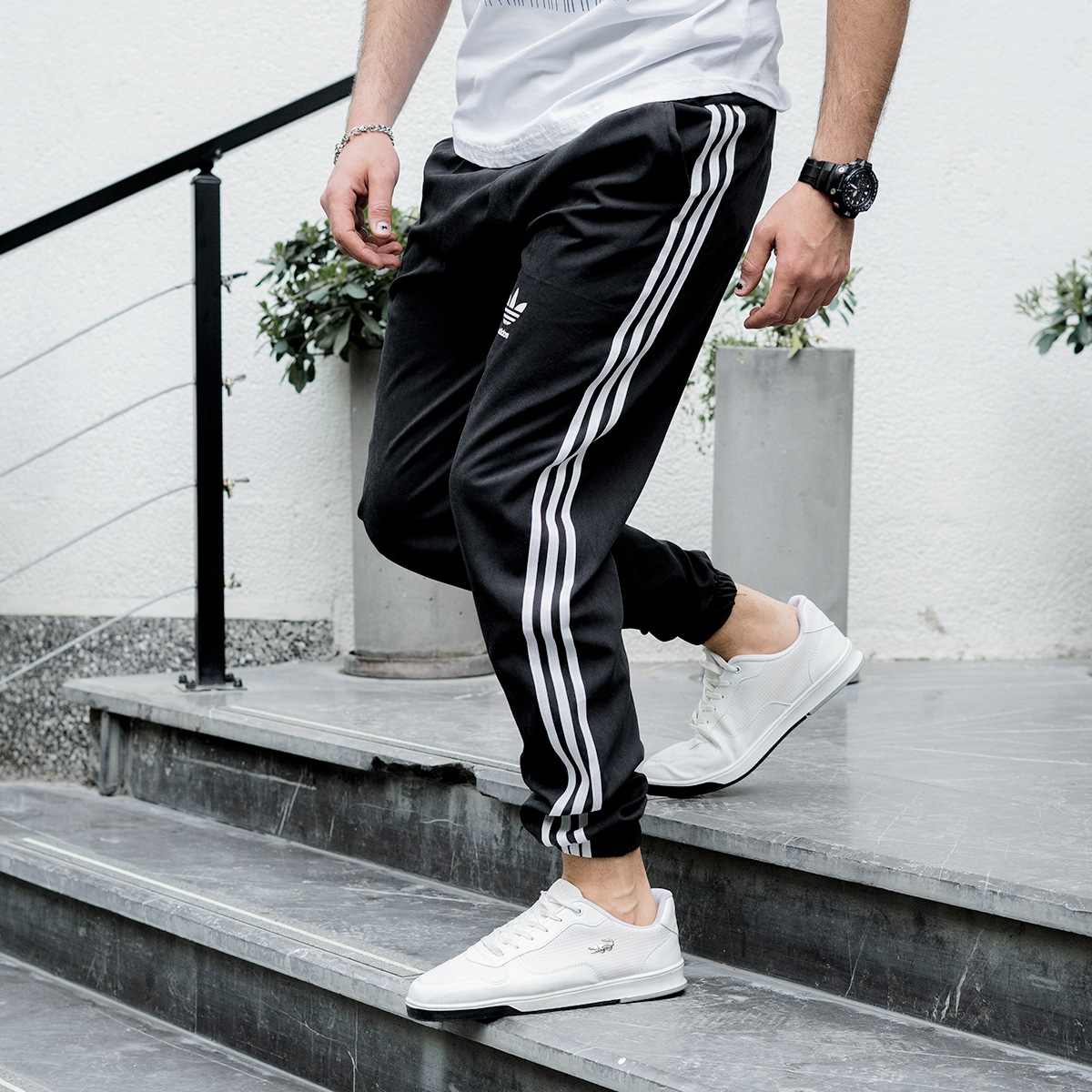 شلوار اسلش Adidas مردانه مشکی مدل NEMO