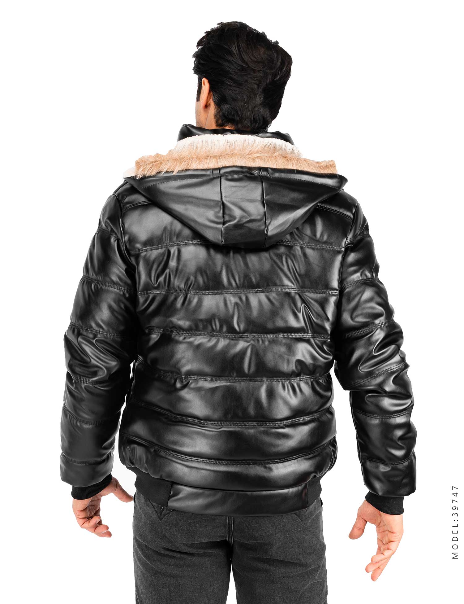 کاپشن چرم مردانه بادی Stark مدل 39747