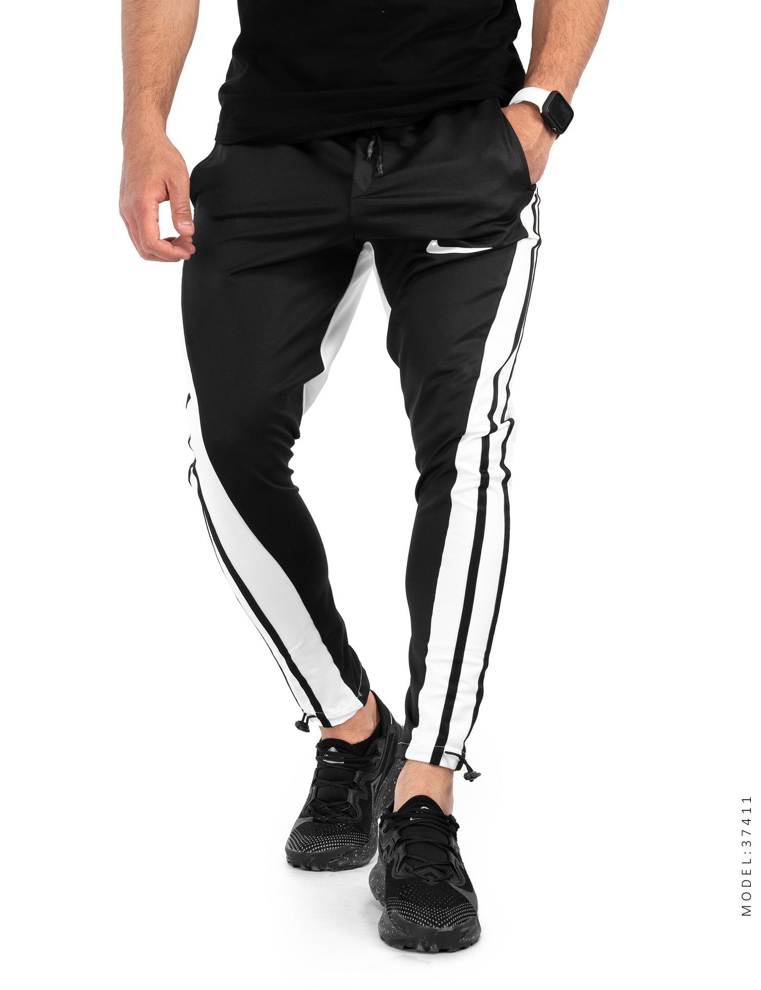 شلوار مردانه خط دار دو رنگ Nike مدل 37411