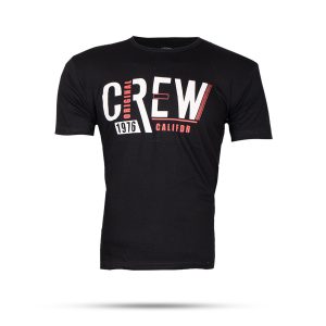 تیشرت مردانه مشکی T مدل Crew