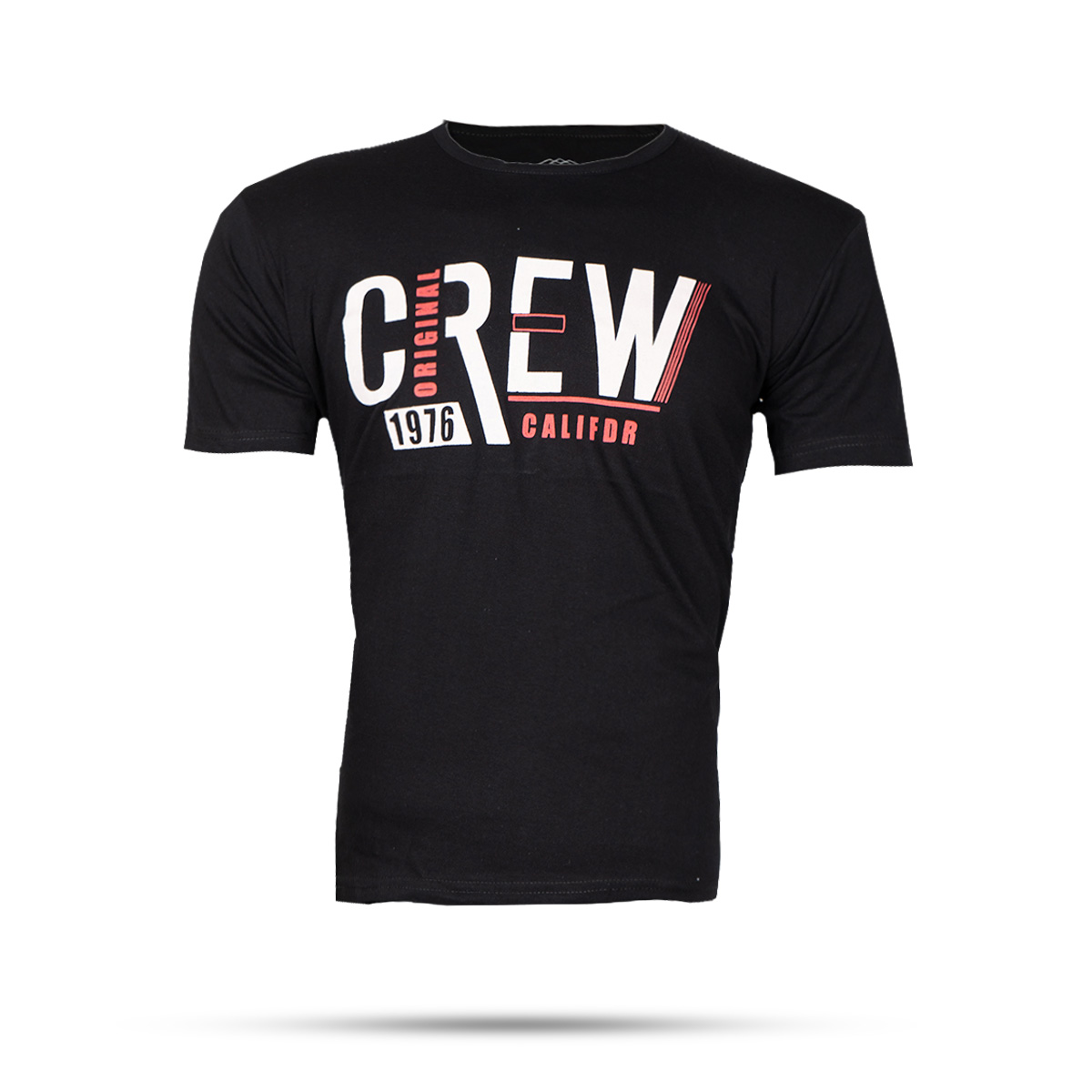 تیشرت مردانه مشکی T مدل Crew