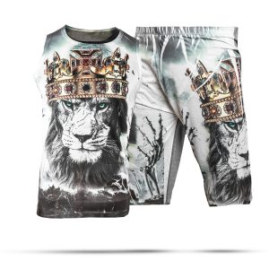ست رکابی شلوارک طرح شیر مردانه مدل King