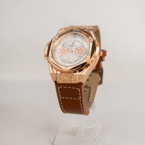 ساعت مچی Hublot قهوه ای قاب طلایی مدل G705