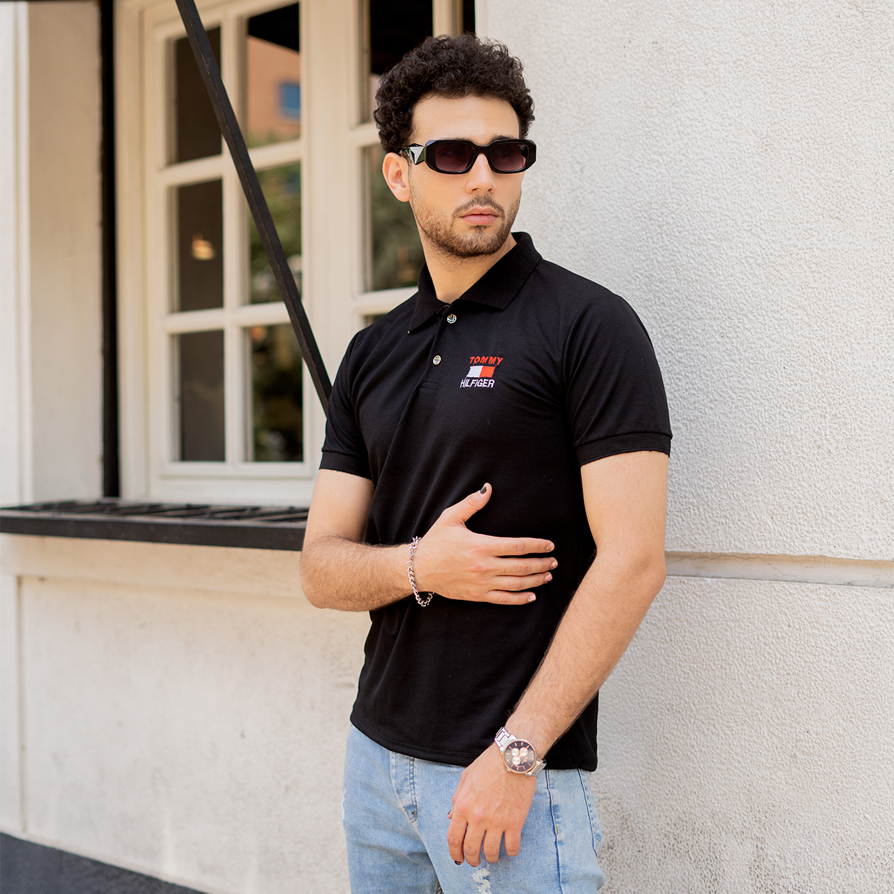 تیشرت جودون مردانه مشکی مدل J52