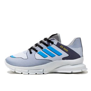 کفش ورزشی مردانه طوسی سه خط آبی مدل ZX5000