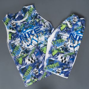 ست رکابی شلوارک آبی مردانه مدل Nike 40