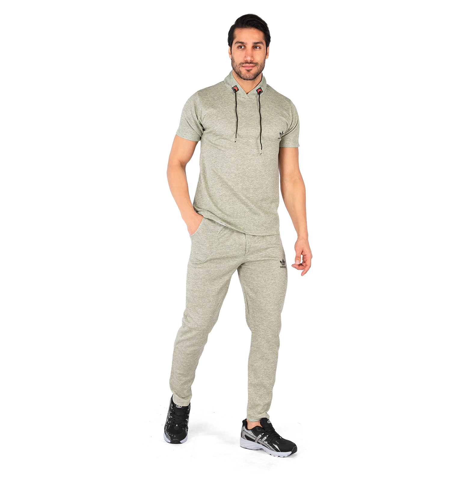 ست تیشرت شلوار مردانه آستین کوتاه Adidas ساده مدل 43667