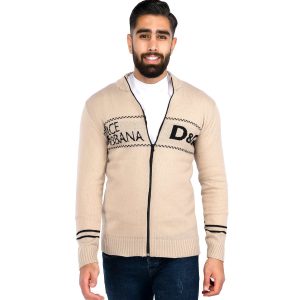 ژاکت بافت مردانه زیپ دار یقه ایستاده D & G مدل 40161