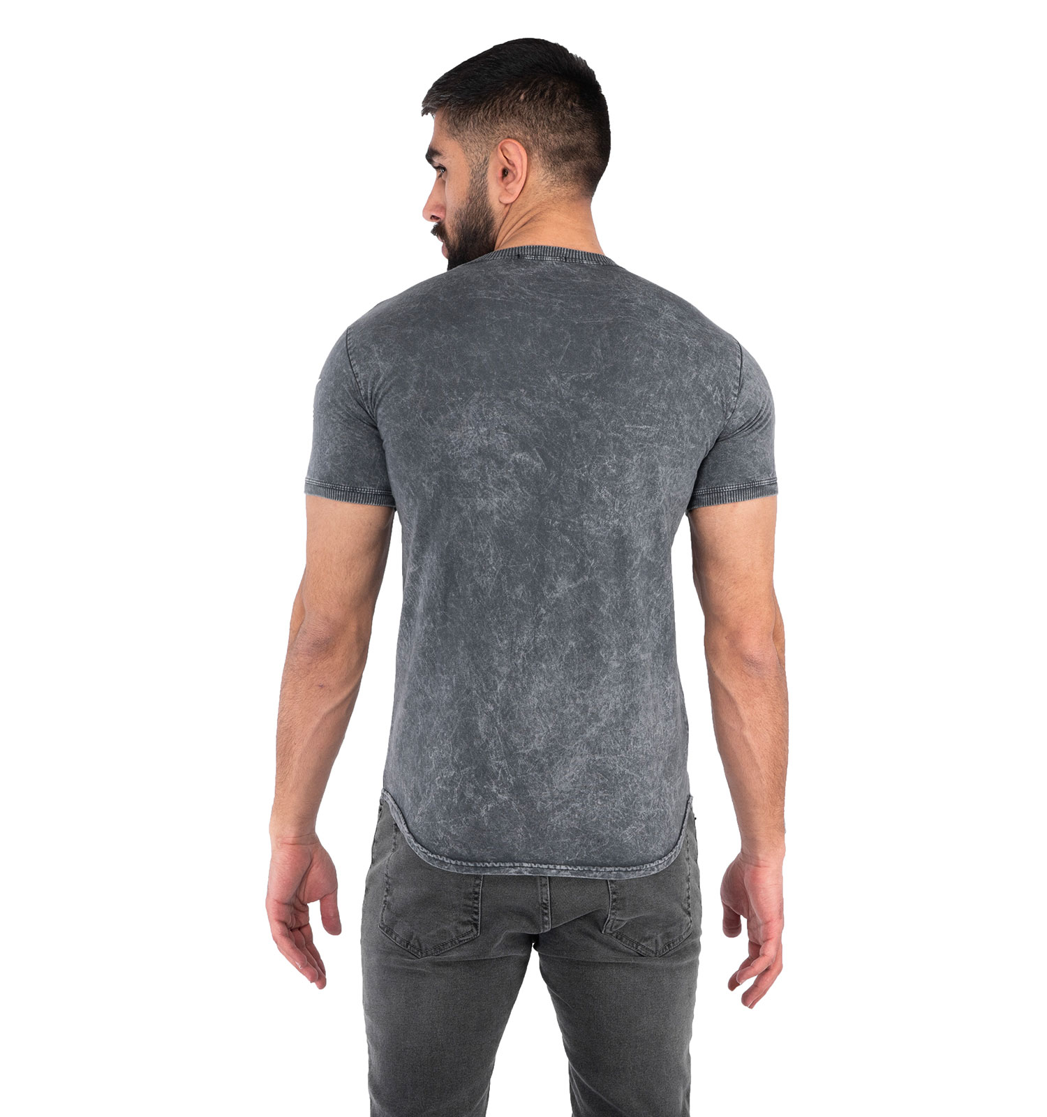 تیشرت Nike یقه گرد مردانه طوسی طرحدار مدل 43011
