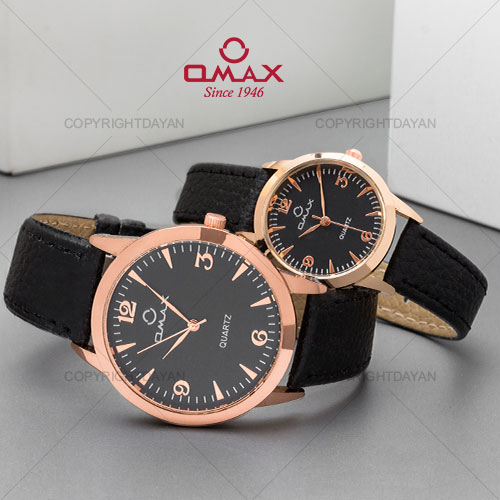 ست ساعت مردانه زنانه Omax مدل Dozier (مشکی مسی)