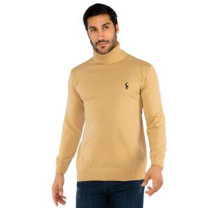 بافت مردانه ساده یقه اسکی Polo مدل 38677