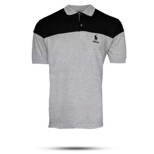 تیشرت مردانه POLO طوسی- مشکی مردانه Mazyar