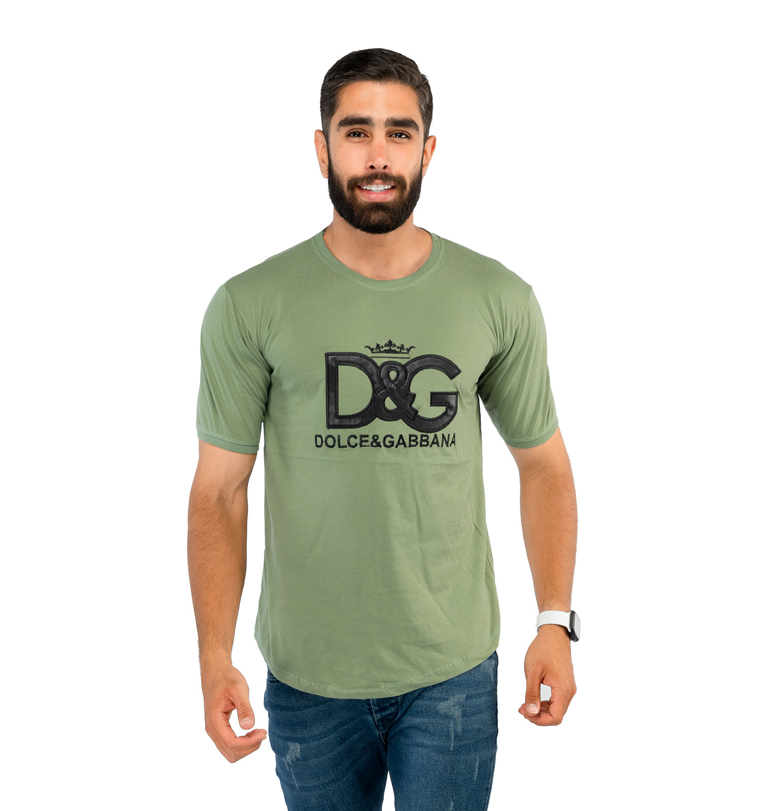 تیشرت مردانه یقه گرد D & G مدل 38289