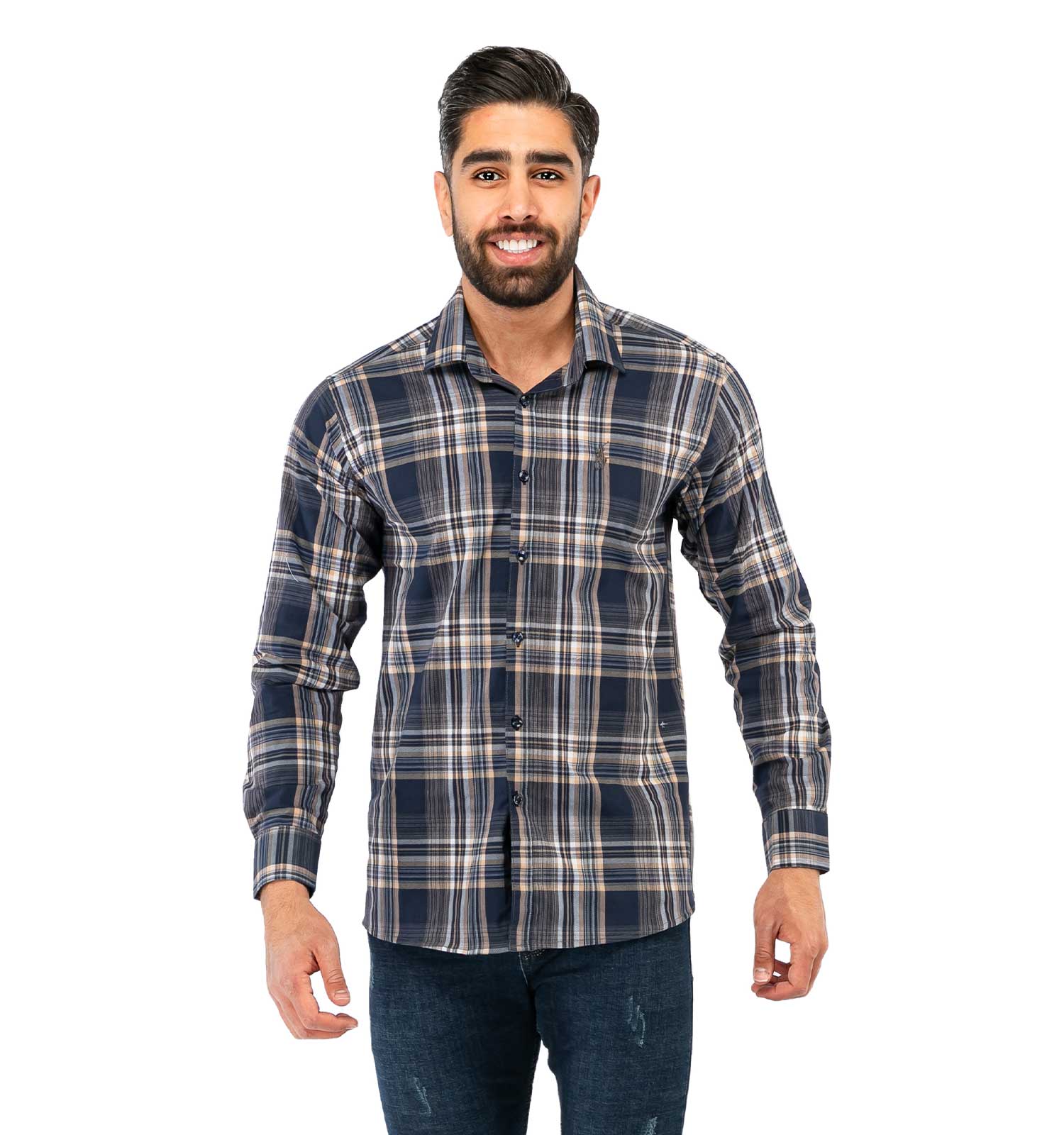 پیراهن مردانه چهارخانه Polo مدل 36826