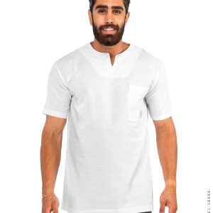 تیشرت مردانه یقه کوبایی Alma مدل 38980