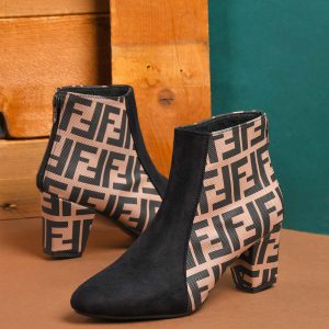 بوت پاشنه دار زنانه مدل Fendi
