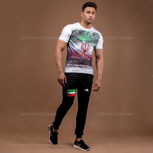 ست تیشرت شلوار مردانه Adidas طرح Iran