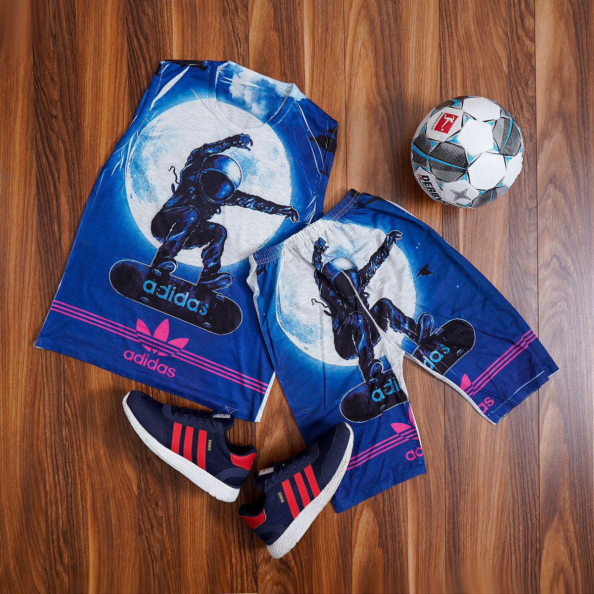 ست رکابی شلوار ک adidas مردانه مدل Hank