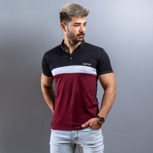تیشرت Esprit مردانه مشکی زرشکی مدل Sonada