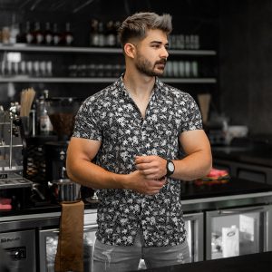 پیراهن هاوایی مردانه مدل Palm