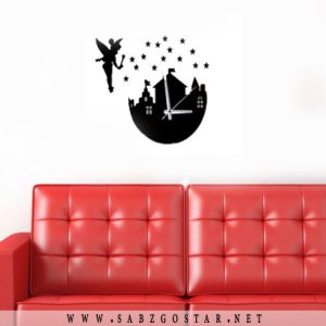 ساعت دیواری طرح فرشته ستاره  