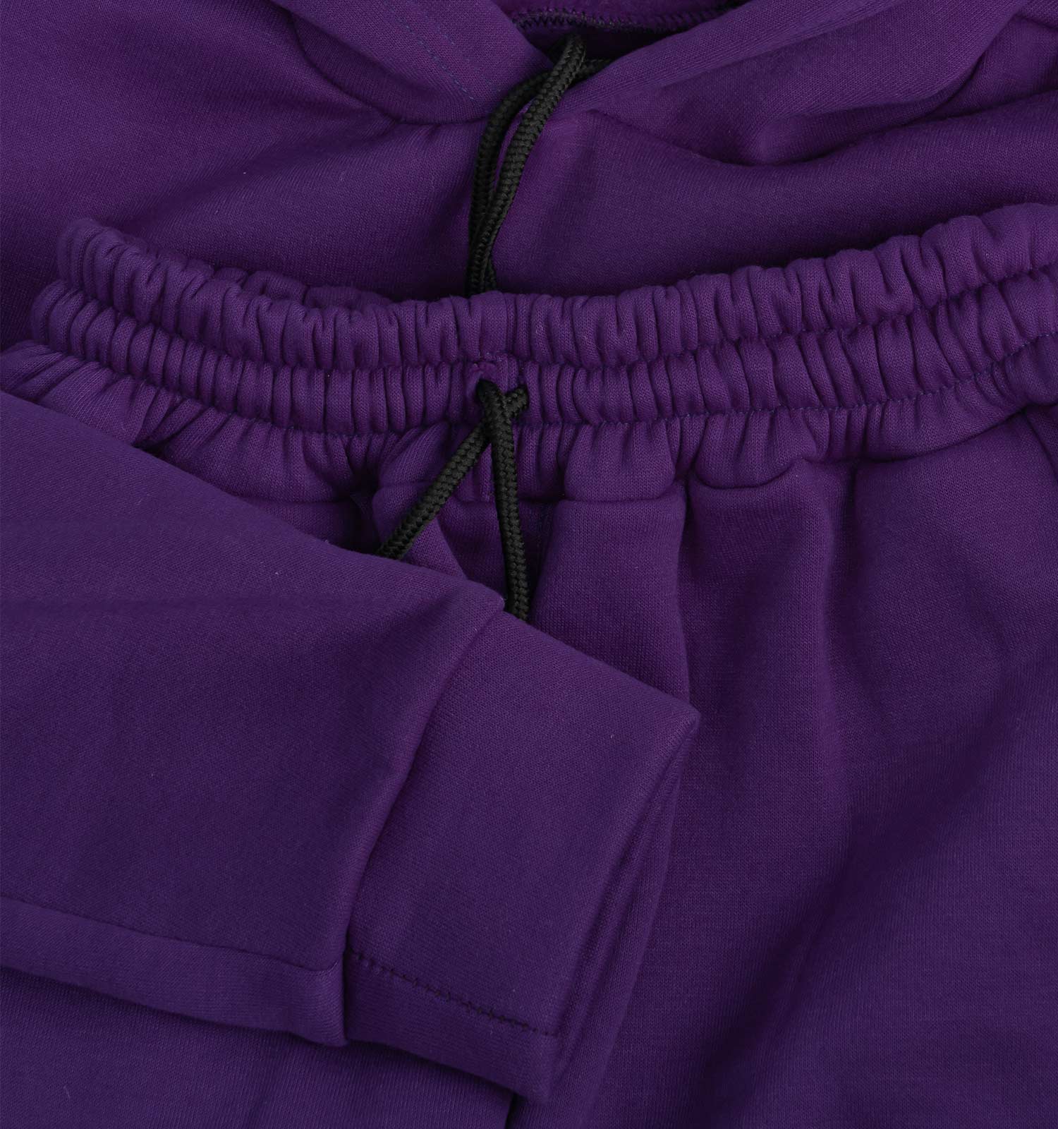 ست هودی شلوار زنانه بیسیک کلاهدار فری سایز مدل 45793