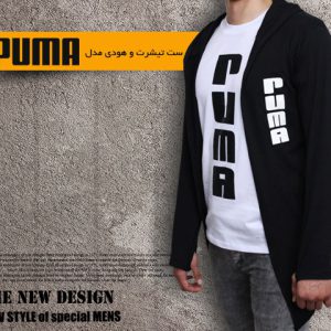ست تیشرت هودی مدل puma