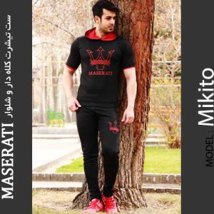 ست تیشرت کلاهدار شلوار MASERATI مدل Mikito