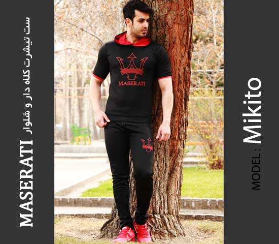 ست تیشرت کلاهدار شلوار MASERATI مدل Mikito