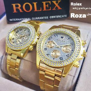 ست ساعت مردانه زنانه ROLEX مدل Roza