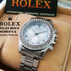 ساعت طرح ROLEX نقره ای