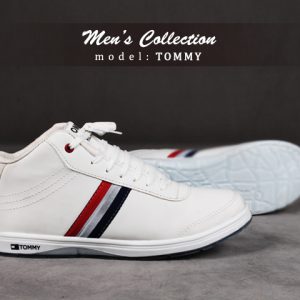 کفش مردانه ساق دار مدل Tommy سفید