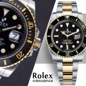 ساعت مچی طرح Submariner Date نقره ای طلایی