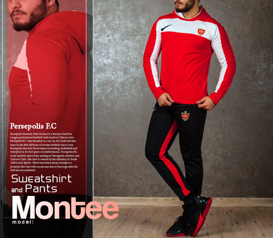 ست سویشرت شلوار پرسپولیس مدل montee