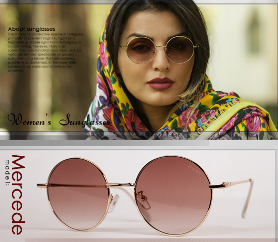 عینک آفتابی زنانه مدل Mercede قهوه ای