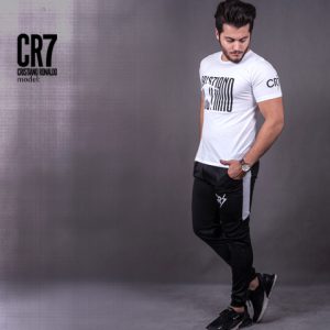 ست تیشرت شلوار مدل CR7 سفید