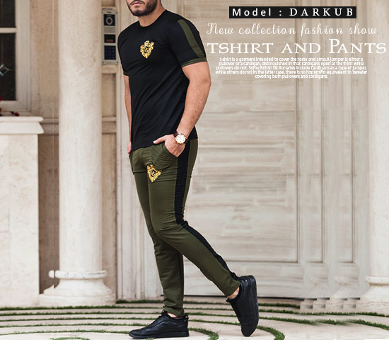 ست تیشرت شلوار مردانه مدل Darkub مشکی