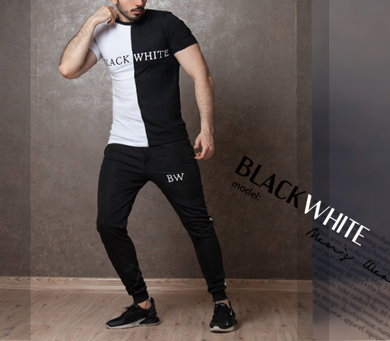ست تیشرت شلوار black white