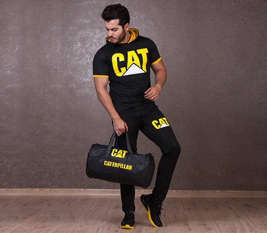 پکیج ست تیشرت شلوار ساک ورزشی Cat