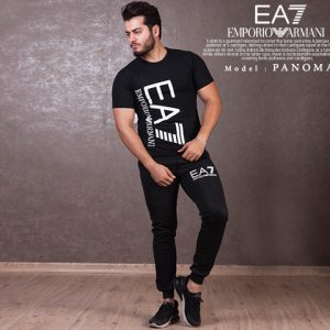 ست تیشرت شلوار مردانه EA7 مدل PANOMA + ساعت هدیه